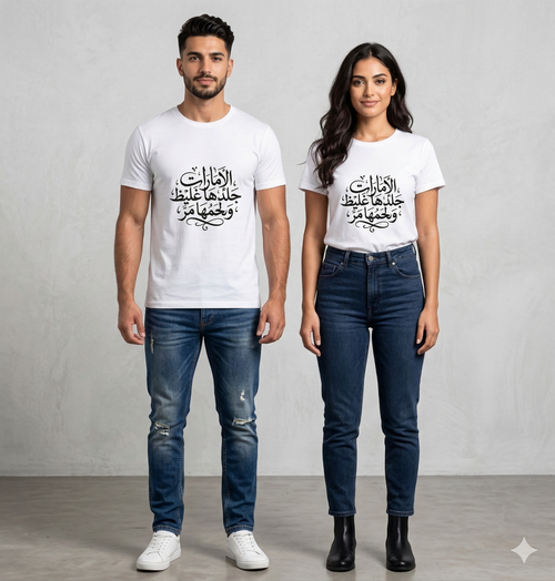 T-shirt "الإمارات جلدها غليظ ولحمها مر"